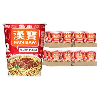 金車 漢寶 黑胡椒牛肉風味麵, 24入