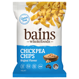 bains wholefoods 鷹嘴豆零食脆片, 原味, 無麩質配方, 非油炸製程, 100g, 1包