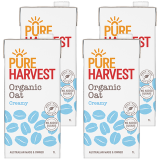 PURE HARVEST 澳洲有機燕麥奶咖啡師，奶油味，無添加糖, 1L, 4瓶
