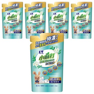 毛寶 小蘇打植萃香氛洗衣液體皂 防蟎抗菌 自動投入洗衣機專用, 5包, 700g