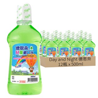 Day and Night 德恩奈 兒童漱口水 蘋果, 500ml, 12瓶