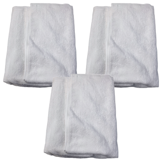 星紅織品 純棉加厚重磅飯店大浴巾 - 台灣製 140x70 公分, 白色, 3個