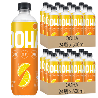 OOHA 氣泡飲 檸檬蜂蜜口味, 500ml, 48瓶