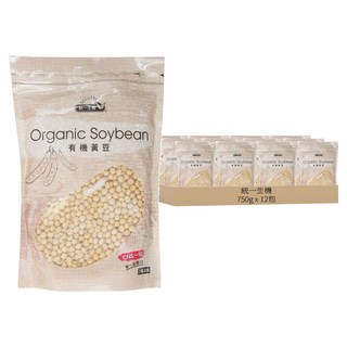 統一生機 有機黃豆, 750g, 12包