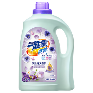 Attack 一匙靈 台灣公司貨 歡馨香氛洗衣精 蝶舞紫羅蘭香, 2.4kg, 1瓶