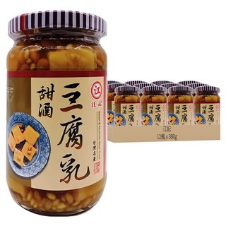 江記 甜酒豆腐乳, 380g, 12罐