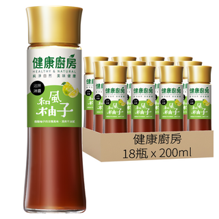 健康廚房 和風柚子拌醬, 清爽不油膩, 柚子微酸淡雅, 不添加防腐劑, 每份熱量低於20大卡, 200ml, 18瓶
