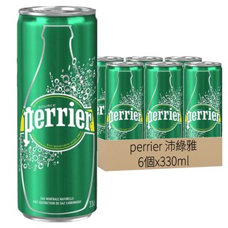 perrier 沛綠雅 天然氣泡礦泉水, 330ml, 6個