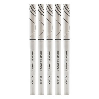 CLIO 珂莉奧 超流線防水抗暈眼線膠筆 0.14g, 002 BROWN, 5支