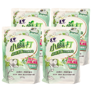 毛寶 防蟎親膚小蘇打晶球液體皂補充包 茉莉花金珀香氛 有效抗菌防霉 去除異味, 1.8kg, 4包