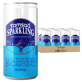 Tamsaa 原味氣泡水 Set 30罐, 190ml