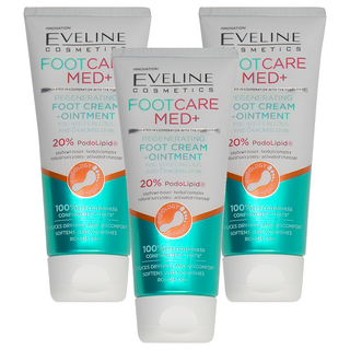 EVELINE MED+ 再生足霜-軟膏 適用於老繭和皮膚龜裂, 100ml, 1入, 3條