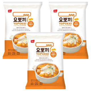 YOPOKKI 芝士味辣炒年糕 袋裝 微波加熱即食, 240g, 3包