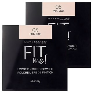 MAYBELLINE 媚比琳 台灣公司貨 FIT ME 空氣絲絨蜜粉 20g, #05 透明, 2個
