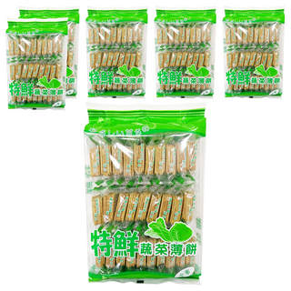 特鮮蔬菜薄餅,300g,6袋,酥脆爽口,獨立包裝,休閒零食