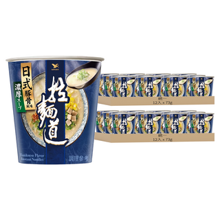 統一 拉麵道 日式豚骨風味拉麵 73g, 24入