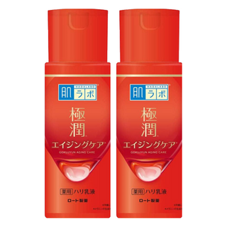 Hadalabo 肌研 極潤抗皺緊緻乳液 140ml, 改善皺紋、斑點, 2瓶
