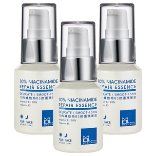 MOMUS 10%維他命B3修護精華液 舒緩皮脂分泌 淨白緊緻撫紋, 30ml, 3瓶