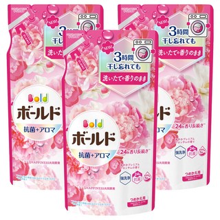 Bold 日本原裝進口 超濃縮衣物芳香洗衣精補充包 花束香, 400g, 3包
