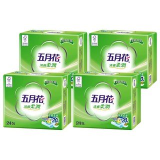 五月花 清膚柔潤 抽取衛生紙, 24包, 4袋