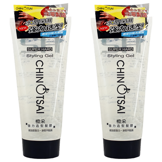 CHIN TSAI 橙采 強力造型髮膠, 超強塑型, 速乾不黏膩, 200g, 2條