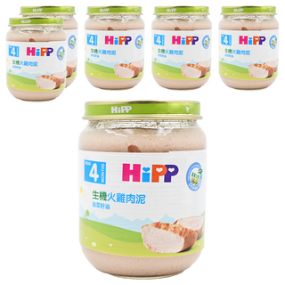 HiPP 喜寶 火雞肉泥 4個月以上, 125g, 6罐, 火雞肉