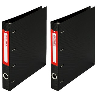 DaTaBanK 三田文具 D型專案收納資料夾 4孔 A4 649DS, 2本, 紅色