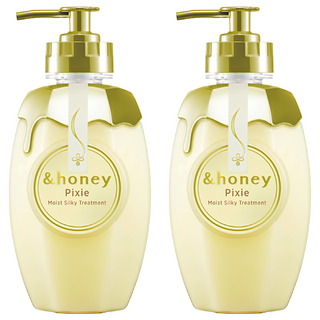 &honey pixie 蜂蜜飄逸柔潤潤髮乳2.0, 2瓶, 440ml，蜂蜜精華深層滋養，使秀髮恢復柔順亮麗