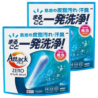 Kao 花王 ATTACK ZERO極效洗衣霸, 55顆, 2袋
