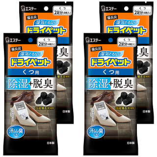 ST 雞仔牌 Drypet 備長炭吸濕小包, 鞋用除濕脫臭, 一盒4入, 84g, 4包