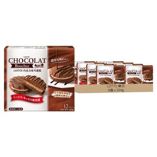 LOTTE 樂天 巧克力布雪蛋糕, 324g, 8盒