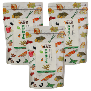 元氣家 黃金柚子皮 嚴選優質 低溫乾燥技術製成, 200g, 3包