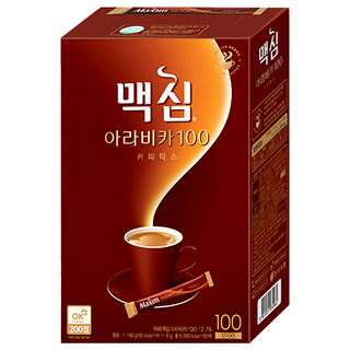 Maxim 麥心 阿拉比卡100咖啡, 三合一咖啡 100條, 11.8g, 1盒