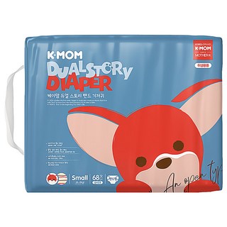 MOTHER-K K-MOM 頂級超薄瞬吸黏貼型尿布 4~8kg, S, 68片