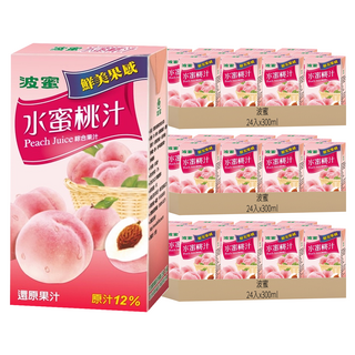 波蜜 水蜜桃汁, 300ml, 72入