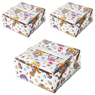 Coco Plus With Pororo 亮面捲筒包裝紙 53cm x 12m, 3個, 銀