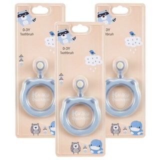 KU.KU Duckbill 酷咕鴨 極細兒童萬毛造型牙刷, 霧藍色, 1入, 3個
