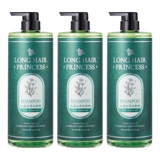 長髮公主的秘密 冰晶抗屑洗髮精, 3瓶, 1L, 花香, 女用, 頭皮屑適用