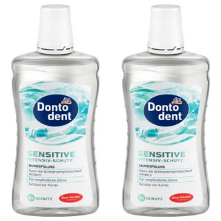 dm Dontodent 口腔漱口水，減少牙菌斑，去除口臭，不含酒精，溫和, 500ml, 2瓶