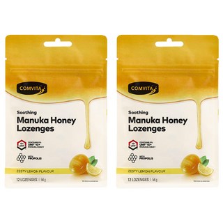 COMVITA 康維他 蜂膠麥蘆卡蜂蜜潤喉糖 檸檬味 含 UMF 10+, 54g, 2袋