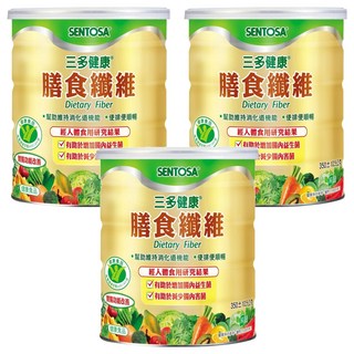 SENTOSA 三多 膳食纖維 幫助維持消化道機能 使排便順暢, 350g, 3罐