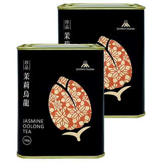 Jasmine Huatan 茉莉花壇夢想館 珍品 茉莉烏龍, 100g, 2罐, 1個裝