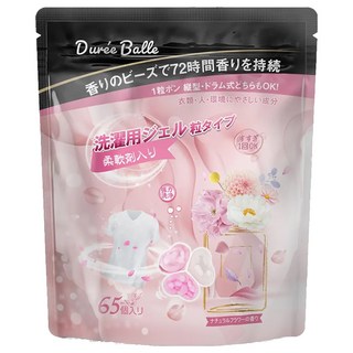 Duree Balle 自然花香三合一洗衣凝膠顆粒 洗衣膠囊 持久留香 深層清潔 適用各類洗衣機, 65顆, 1袋