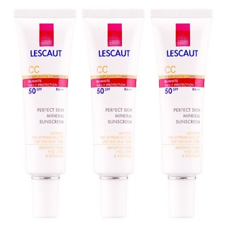LESCAUT 礦采無瑕防曬隔離霜SPF50, 30ml, 3入