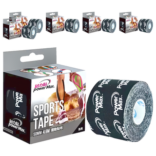 Power Max 運動貼布 多功能防護膠帶 潮流設計 時尚實用 透氣舒適, 6捲, 1入