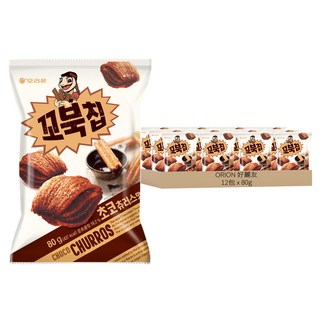 ORION 好麗友 烏龜脆片 巧克力口味, 80g, 12包