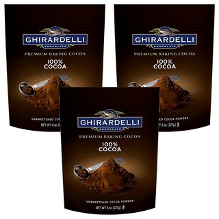 GHIRARDELLI 鷹牌可可粉 優質烘焙 100% 可可, 227g, 1包, 3包
