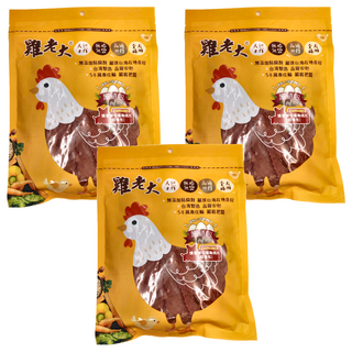 雞老大 狗零食 燻香薄切雞胸肉片 100%新鮮雞肉 低脂肪 犬專用, 245g, 3包