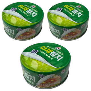 SAJO 鰹魚罐 蔬菜風味 綠色, 3罐, 100g