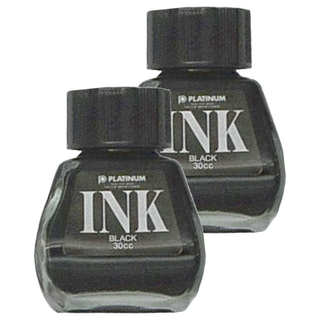 PLATINUM 白金牌 鋼筆專用墨水 INK-400, 黑色, 2瓶